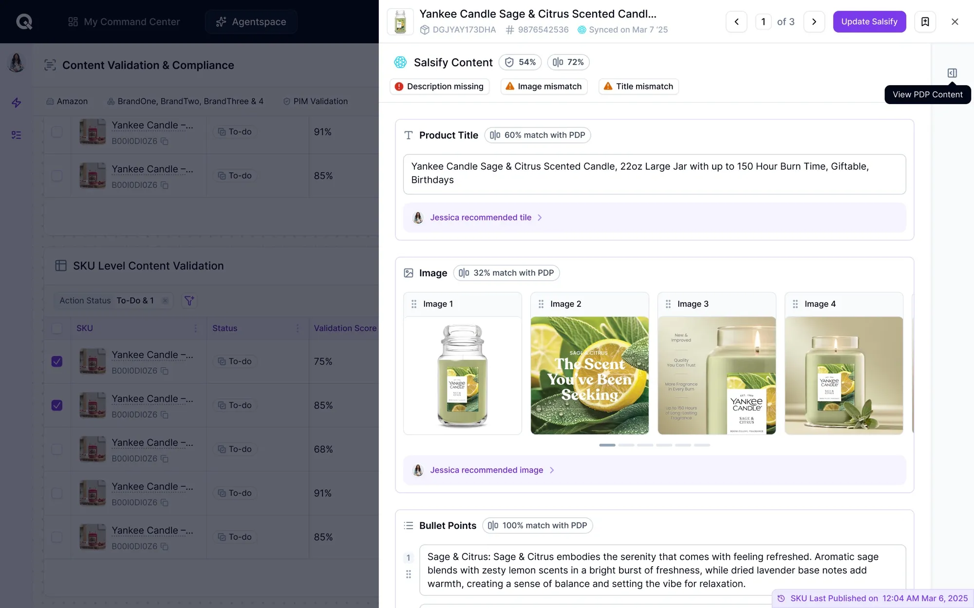 Content agent view 66