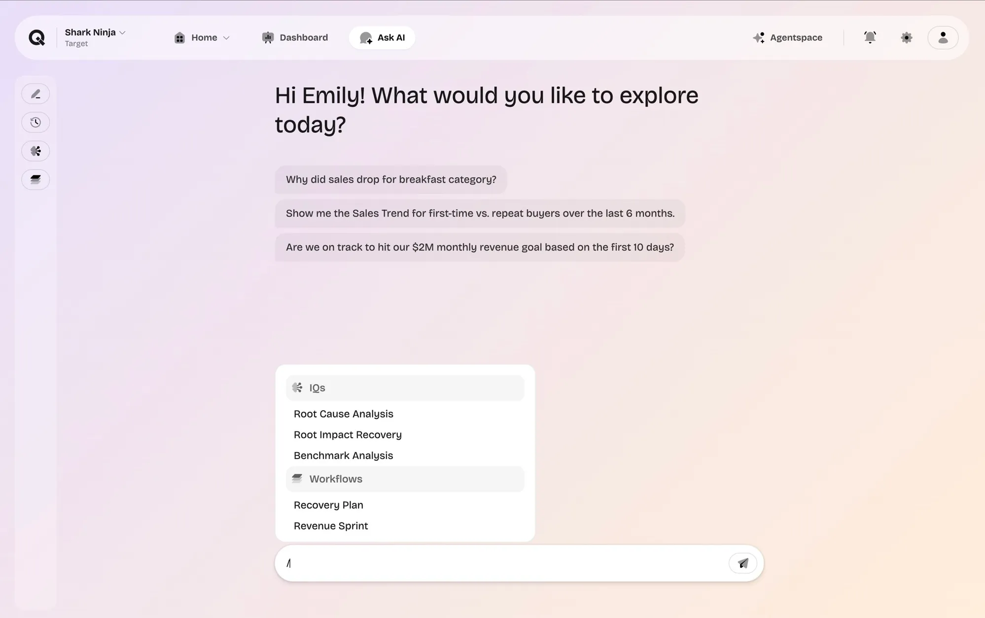 Triggering skills and workflows from chat